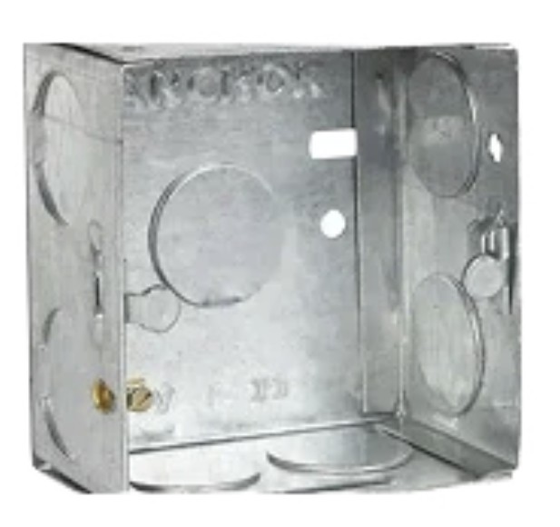 Anchor GI Metal Back Box 2 Module