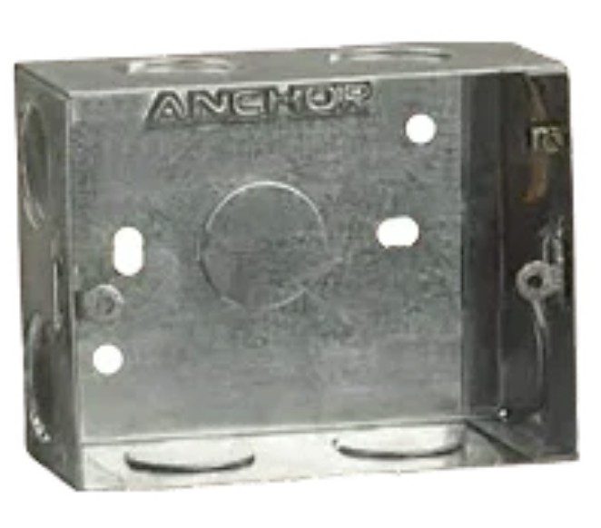 Anchor GI Metal Back Box 4 Module